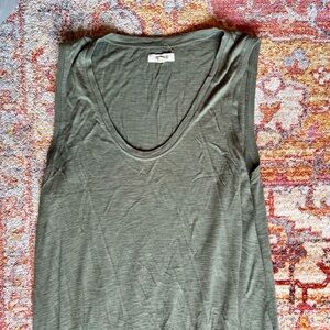 Madewell Green Sleeveless Relaxed Tank dress